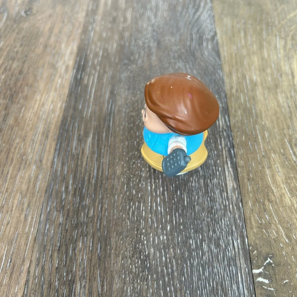 Little People Figures:Male with Glasses, cell Phone, Blue Vest (2001) as is